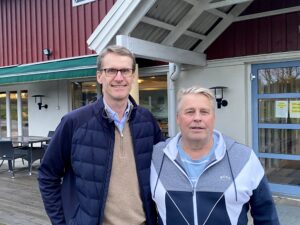 Vårmöte 2025 Ordförande Patrik och mötets ordförande Albin